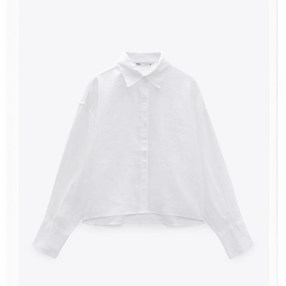Cropped Linen Shirt